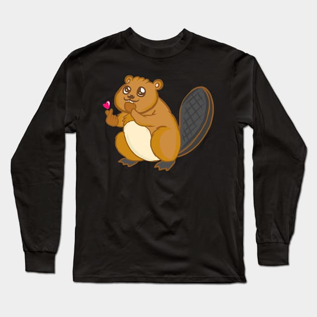 Beaver forest rodents for children animal welfare animal hunters Long Sleeve T-Shirt by KK-Royal